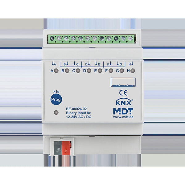 MDT technologies Binäreingang 8-fach 4TE REG, 24VAC/DC BE-08024.02